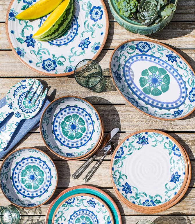 tarhong_melamine_rio_turquoise_floral_borrego_outfitters