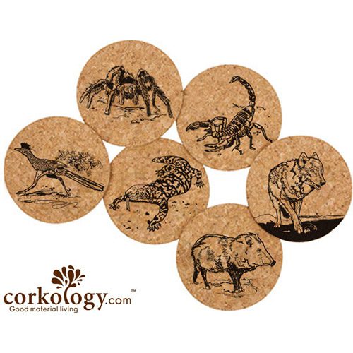 Corkology Southwest Animals Cork Coasters Borrego Outfitters